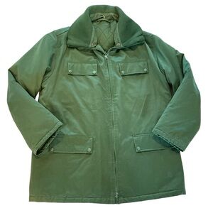 VTG WISPO 1995 GORE-TEX Military Jacket Men L-XL Green Insulate Hood Winter Coat